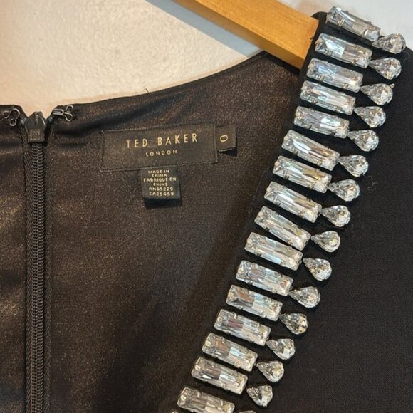 Ted Baker London “Veeri” Black Jewel Dress US size 0 - Picture 5 of 12